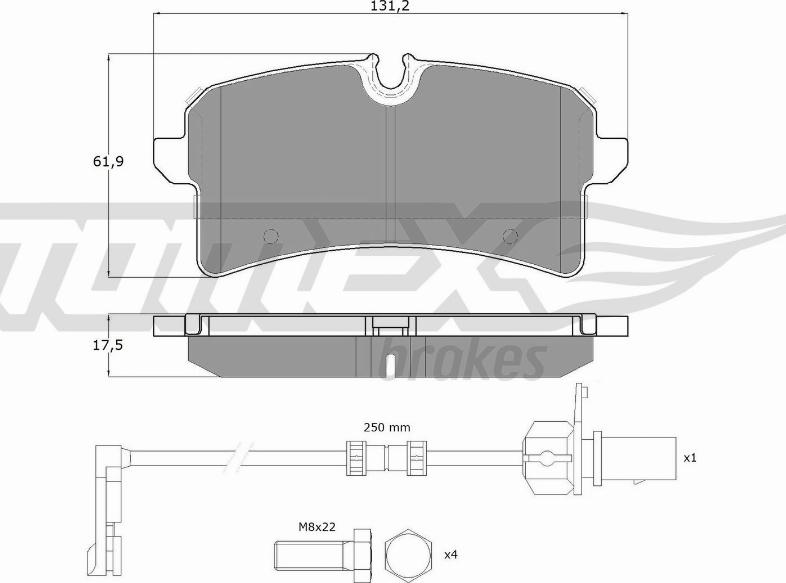 TOMEX brakes TX 18-88 - Kit pastiglie freno, Freno a disco autozon.pro