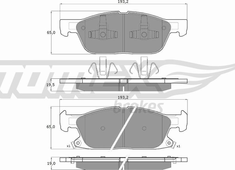 TOMEX brakes TX 18-39 - Kit pastiglie freno, Freno a disco autozon.pro