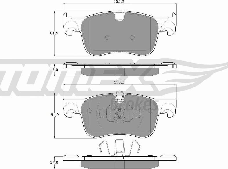 TOMEX brakes TX 18-35 - Kit pastiglie freno, Freno a disco autozon.pro