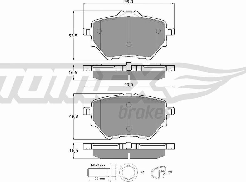 TOMEX brakes TX 18-36 - Kit pastiglie freno, Freno a disco autozon.pro