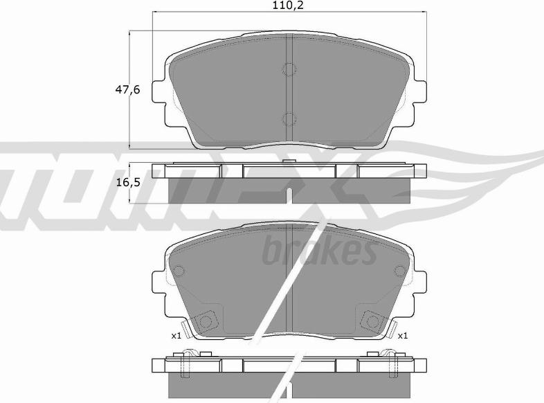 TOMEX brakes TX 18-30 - Kit pastiglie freno, Freno a disco autozon.pro