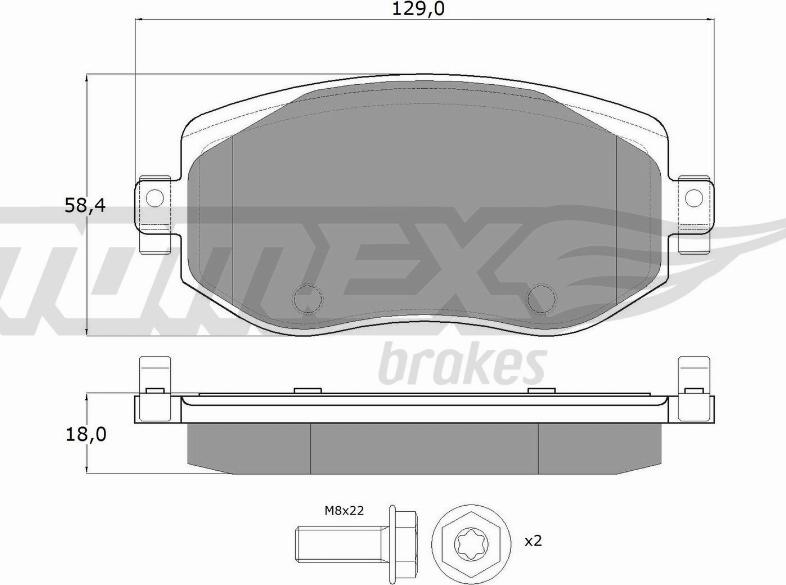 TOMEX brakes TX 18-33 - Kit pastiglie freno, Freno a disco autozon.pro