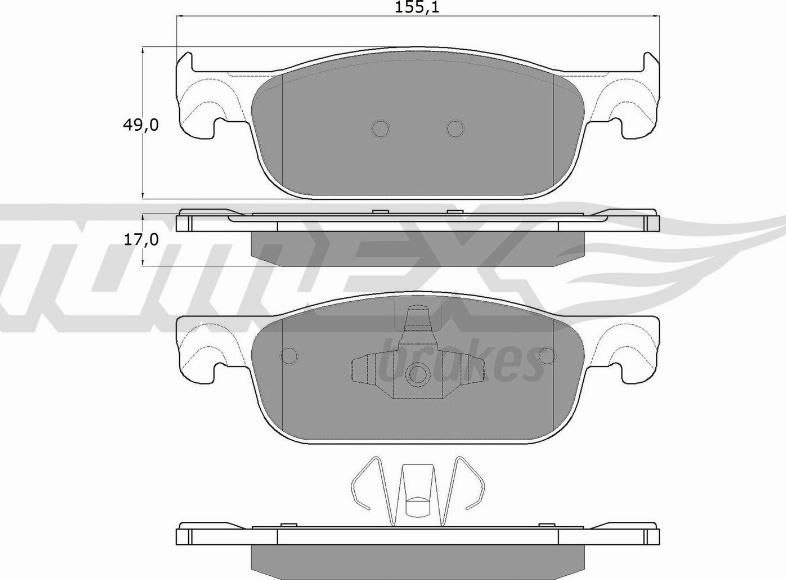 TOMEX brakes TX 18-32 - Kit pastiglie freno, Freno a disco autozon.pro