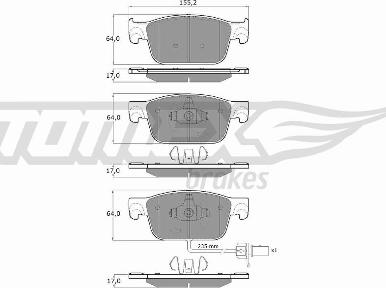 TOMEX brakes TX 18-21 - Kit pastiglie freno, Freno a disco autozon.pro