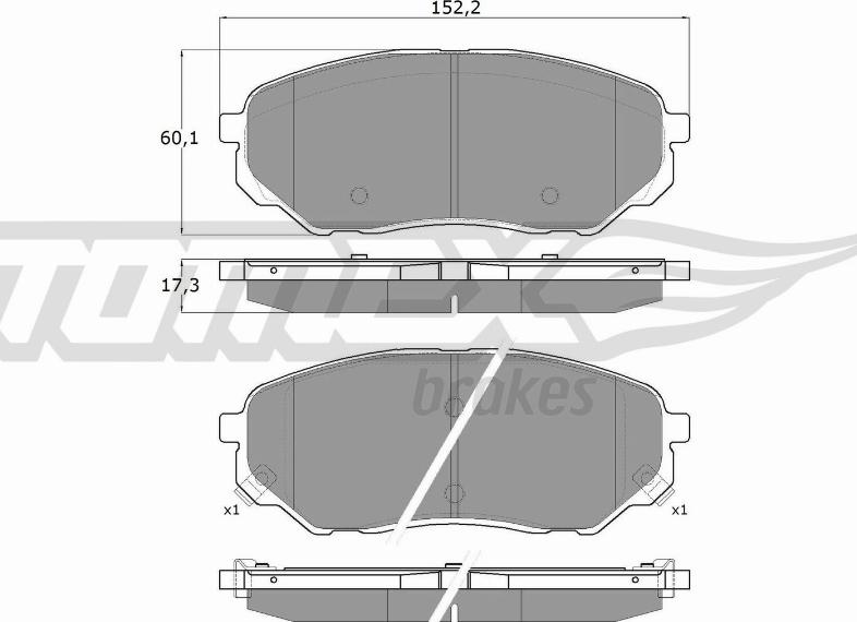 TOMEX brakes TX 18-28 - Kit pastiglie freno, Freno a disco autozon.pro