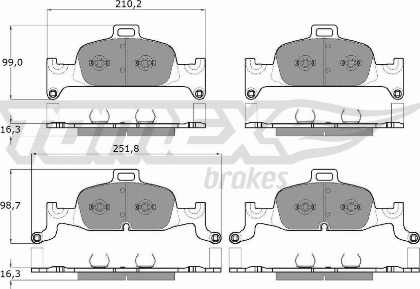 TOMEX brakes TX 18-22 - Kit pastiglie freno, Freno a disco autozon.pro