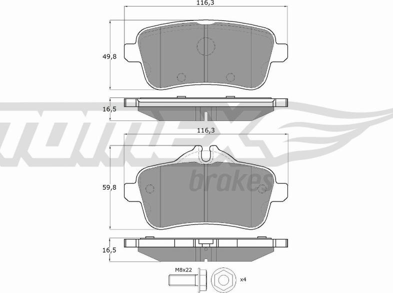 TOMEX brakes TX 18-79 - Kit pastiglie freno, Freno a disco autozon.pro