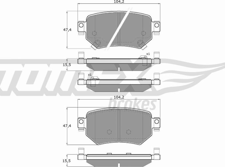 TOMEX brakes TX 18-70 - Kit pastiglie freno, Freno a disco autozon.pro