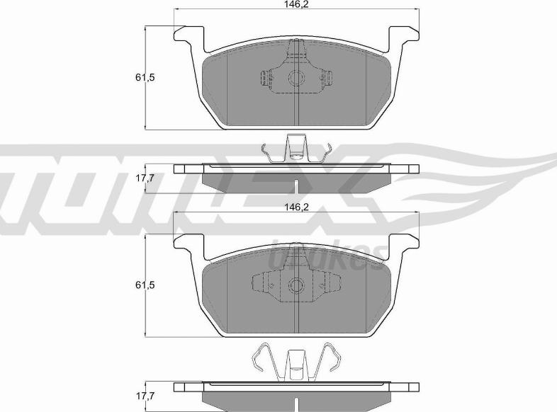 TOMEX brakes TX 18-73 - Kit pastiglie freno, Freno a disco autozon.pro