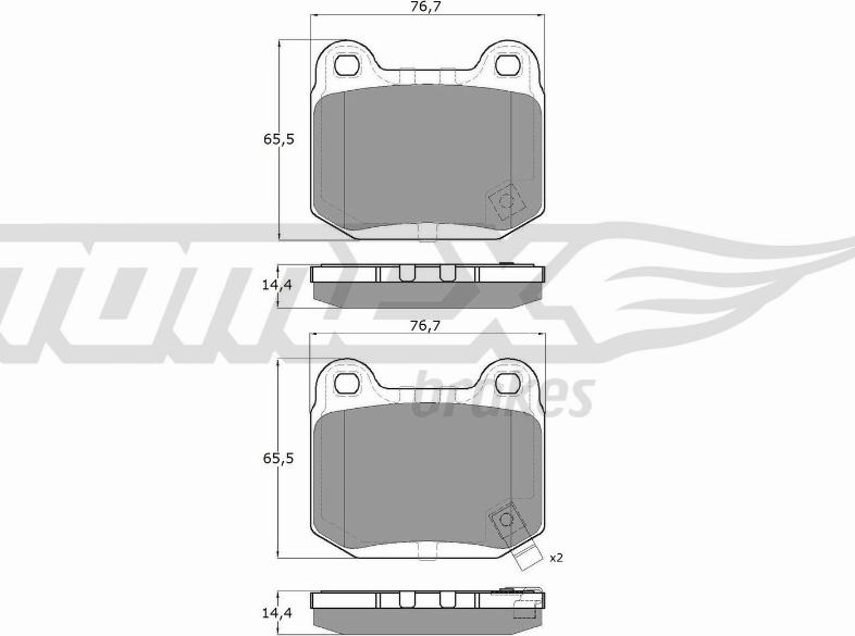 TOMEX brakes TX 18-72 - Kit pastiglie freno, Freno a disco autozon.pro