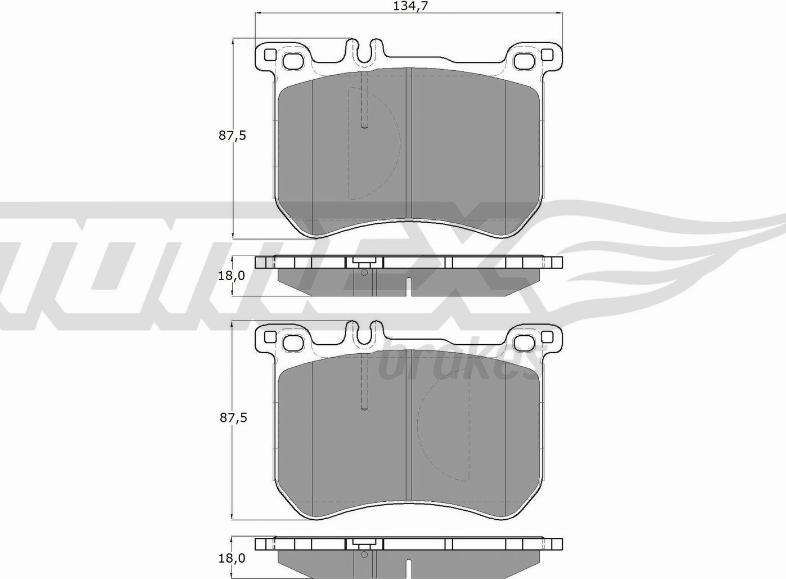 TOMEX brakes TX 18-77 - Kit pastiglie freno, Freno a disco autozon.pro