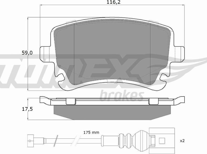 TOMEX brakes TX 13-96 - Kit pastiglie freno, Freno a disco autozon.pro