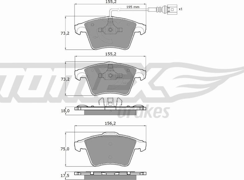 TOMEX brakes TX 13-931 - Kit pastiglie freno, Freno a disco autozon.pro