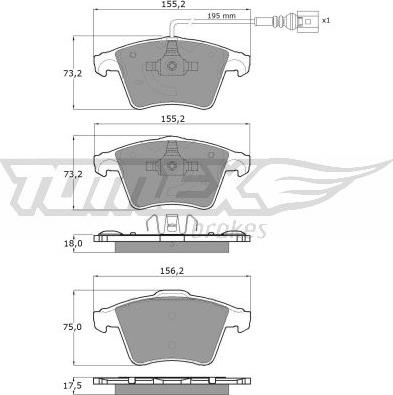 TOMEX brakes TX 13-931 - Kit pastiglie freno, Freno a disco autozon.pro