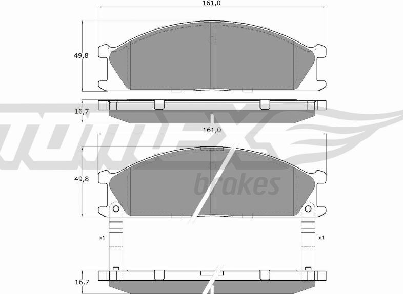 TOMEX brakes TX 13-40 - Kit pastiglie freno, Freno a disco autozon.pro