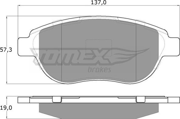 TOMEX brakes TX 13-42 - Kit pastiglie freno, Freno a disco autozon.pro