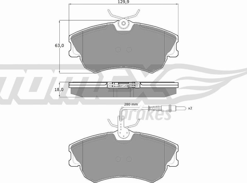 TOMEX brakes TX 13-47 - Kit pastiglie freno, Freno a disco autozon.pro