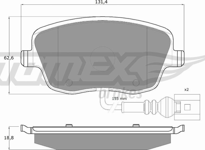 TOMEX brakes TX 13-591 - Kit pastiglie freno, Freno a disco autozon.pro