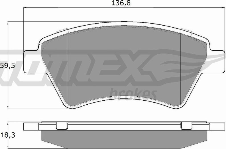 TOMEX brakes TX 13-54 - Kit pastiglie freno, Freno a disco autozon.pro