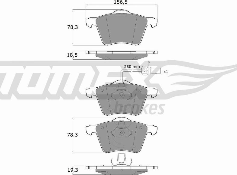 TOMEX brakes TX 13-58 - Kit pastiglie freno, Freno a disco autozon.pro