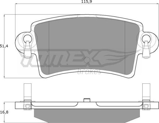 TOMEX brakes TX 13-52 - Kit pastiglie freno, Freno a disco autozon.pro