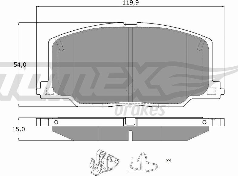 TOMEX brakes TX 13-69 - Kit pastiglie freno, Freno a disco autozon.pro