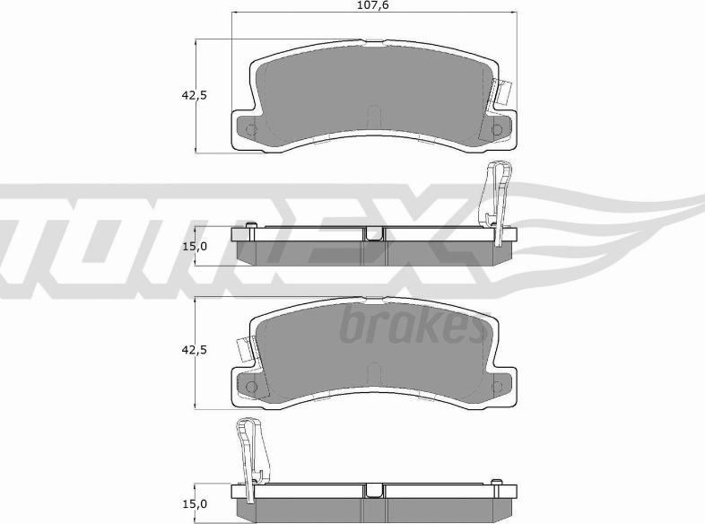 TOMEX brakes TX 13-66 - Kit pastiglie freno, Freno a disco autozon.pro