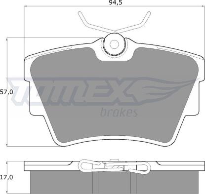 TOMEX brakes TX 13-09 - Kit pastiglie freno, Freno a disco autozon.pro