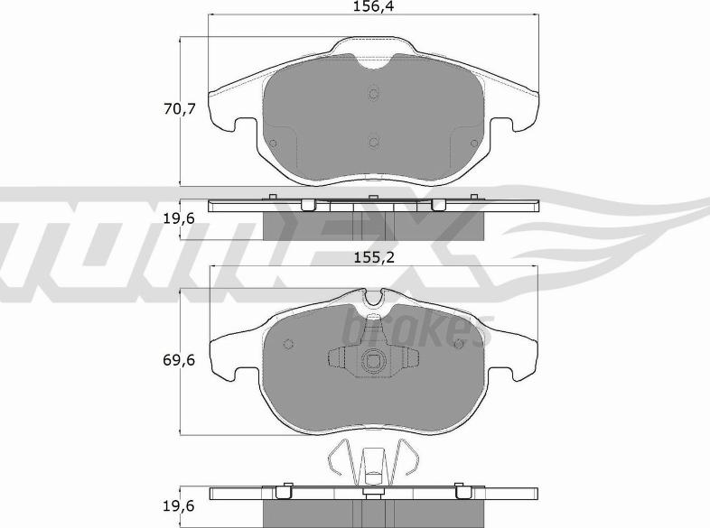 TOMEX brakes TX 13-04 - Kit pastiglie freno, Freno a disco autozon.pro