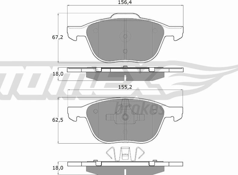 TOMEX brakes TX 13-05 - Kit pastiglie freno, Freno a disco autozon.pro