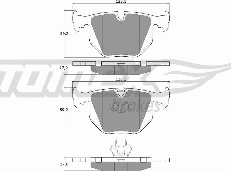 TOMEX brakes TX 13-19 - Kit pastiglie freno, Freno a disco autozon.pro