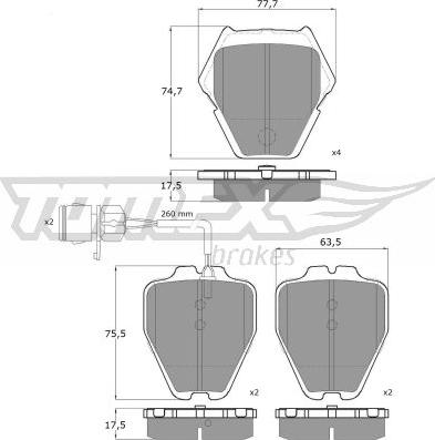 TOMEX brakes TX 13-15 - Kit pastiglie freno, Freno a disco autozon.pro