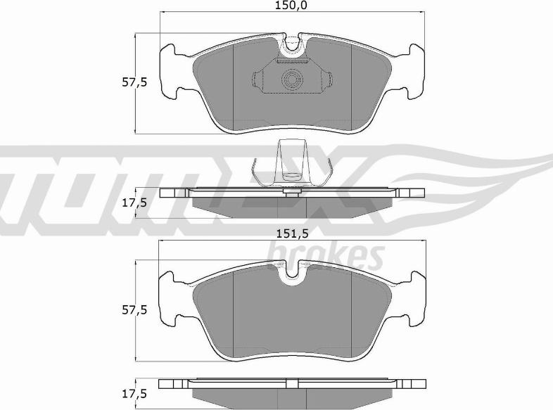 TOMEX brakes TX 13-16 - Kit pastiglie freno, Freno a disco autozon.pro