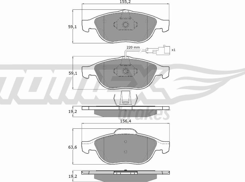 TOMEX brakes TX 13-10 - Kit pastiglie freno, Freno a disco autozon.pro