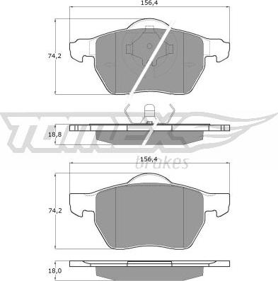 TOMEX brakes TX 13-131 - Kit pastiglie freno, Freno a disco autozon.pro