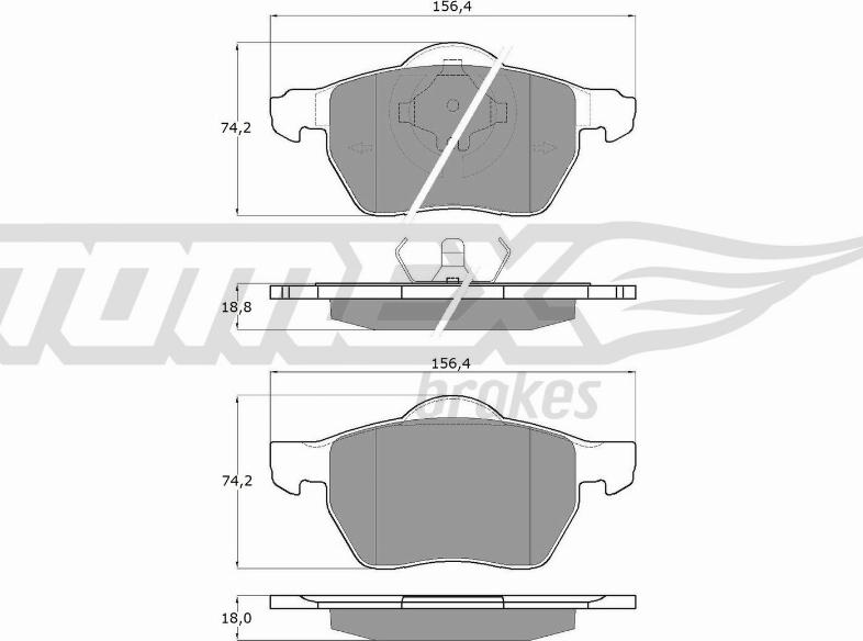 TOMEX brakes TX 13-131 - Kit pastiglie freno, Freno a disco autozon.pro