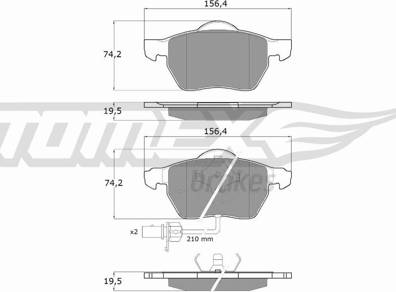 TOMEX brakes TX 13-13 - Kit pastiglie freno, Freno a disco autozon.pro