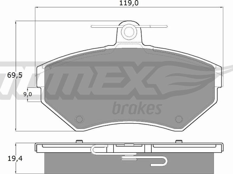 TOMEX brakes TX 13-12 - Kit pastiglie freno, Freno a disco autozon.pro