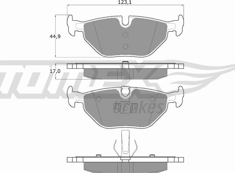 TOMEX brakes TX 13-17 - Kit pastiglie freno, Freno a disco autozon.pro