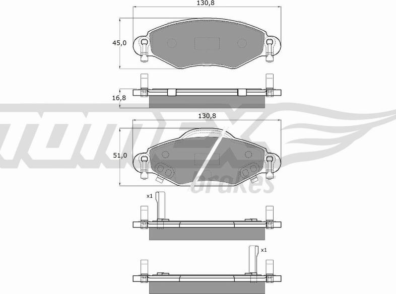 TOMEX brakes TX 13-89 - Kit pastiglie freno, Freno a disco autozon.pro