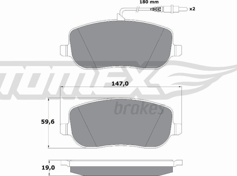 TOMEX brakes TX 13-34 - Kit pastiglie freno, Freno a disco autozon.pro