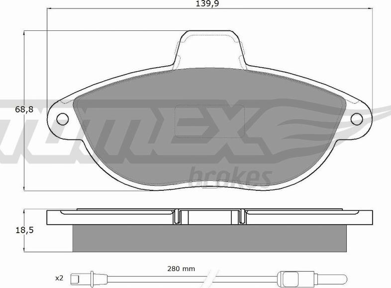 TOMEX brakes TX 13-35 - Kit pastiglie freno, Freno a disco autozon.pro