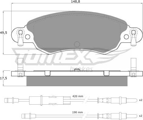 TOMEX brakes TX 13-30 - Kit pastiglie freno, Freno a disco autozon.pro