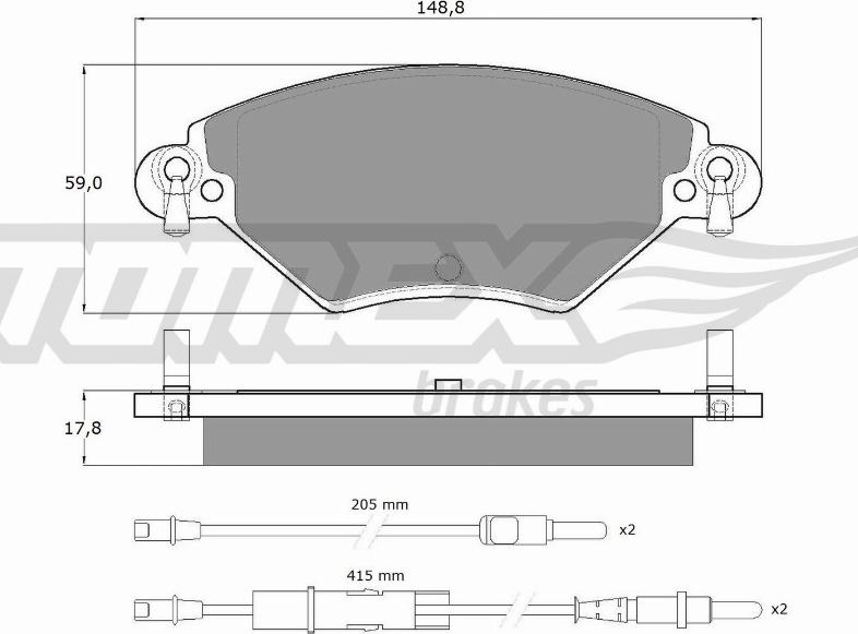 TOMEX brakes TX 13-31 - Kit pastiglie freno, Freno a disco autozon.pro