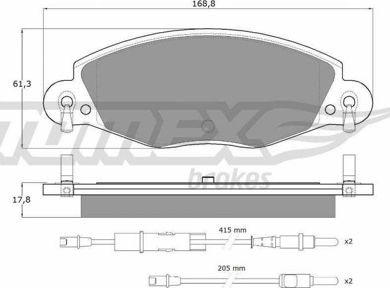 TOMEX brakes TX 13-32 - Kit pastiglie freno, Freno a disco autozon.pro