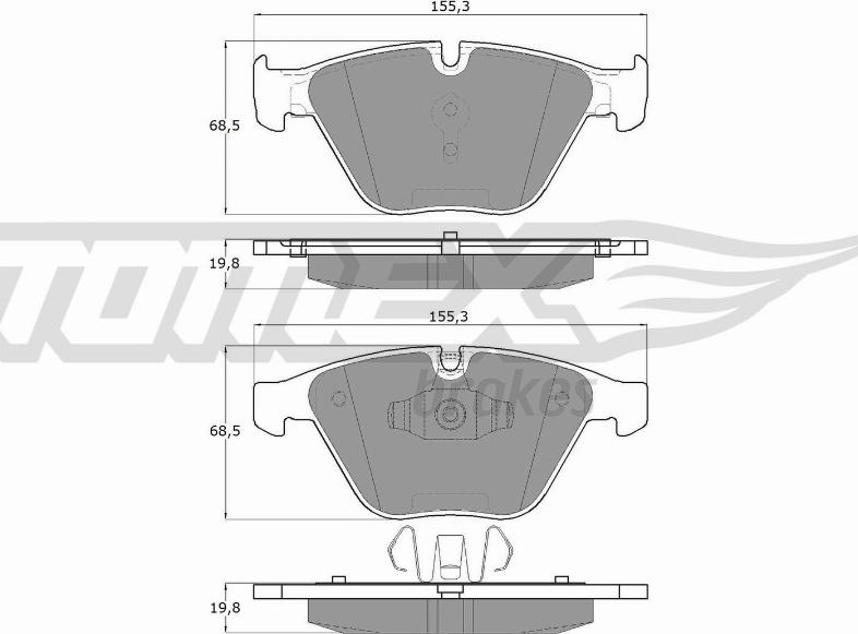 TOMEX brakes TX 13-251 - Kit pastiglie freno, Freno a disco autozon.pro