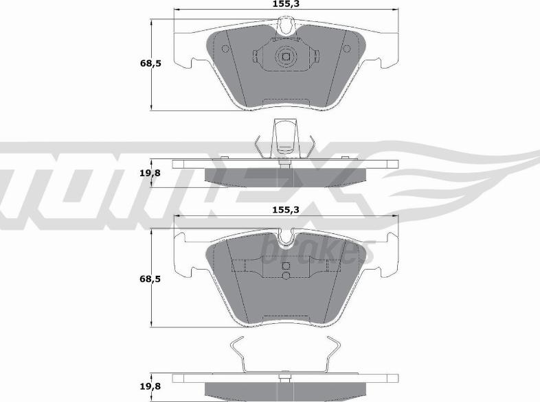 TOMEX brakes TX 13-25 - Kit pastiglie freno, Freno a disco autozon.pro