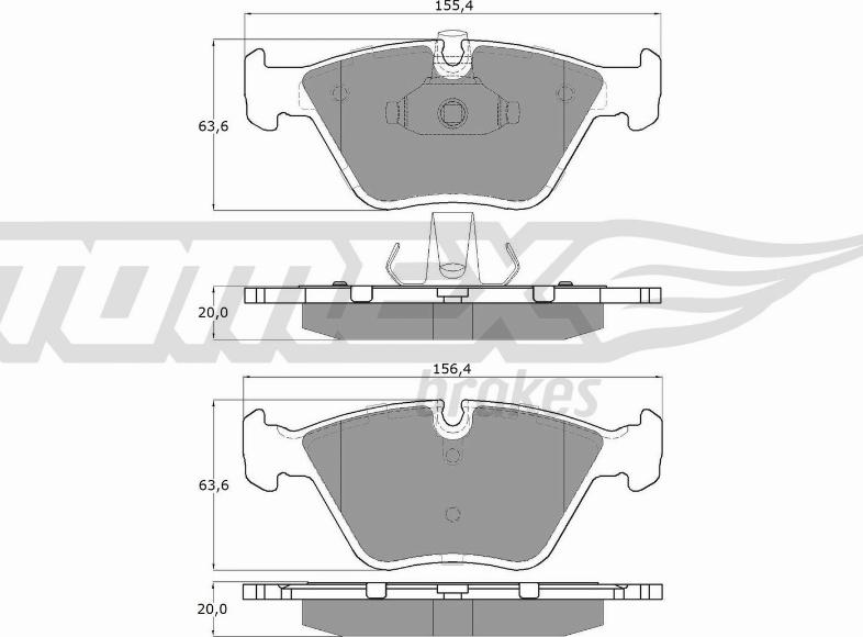 TOMEX brakes TX 13-20 - Kit pastiglie freno, Freno a disco autozon.pro