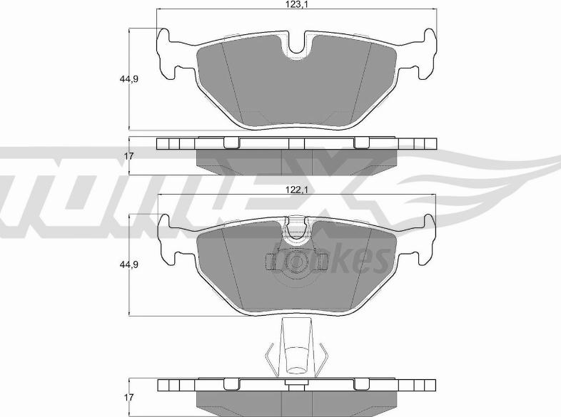 TOMEX brakes TX 13-21 - Kit pastiglie freno, Freno a disco autozon.pro