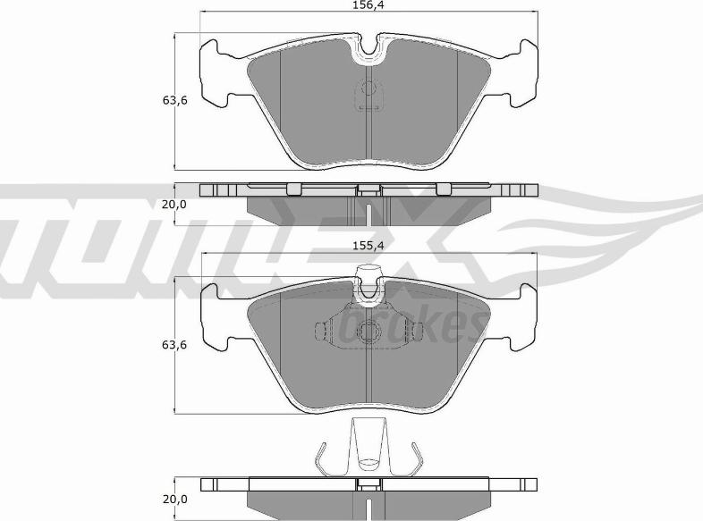 TOMEX brakes TX 13-22 - Kit pastiglie freno, Freno a disco autozon.pro